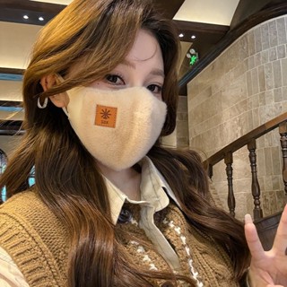 😷熱銷免運😷保暖口罩女秋冬季網紅高顏值毛絨羊羔絨防寒防風騎行面罩2024新款 加厚保暖 騎車 冬季必備 透氣口罩 防