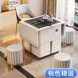 免運【現貨】精選傢俱折疊多功能茶幾輕奢巖板陞降茶臺傢用小戶型陽臺移動茶桌餐桌兩用#熱銷可開發票