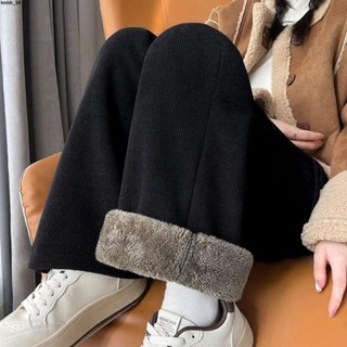 加絨加厚女褲👖 巨厚羊羔絨加絨加厚加厚新款寬松毛褲時尚百搭闊腿褲休閑褲