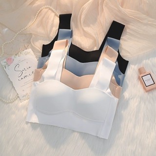 Lovelg baby🌷【現貨】內衣女 無鋼圈內衣 無痕內衣 背心式 小胸聚攏 收副乳 防下垂 超薄胸墊 大碼內衣