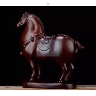 木擺件馬木雕 馬上有錢 一馬當先 黑檀木雕 手工 馬到成功 馬 木雕 生肖馬 禮盒 辦公室