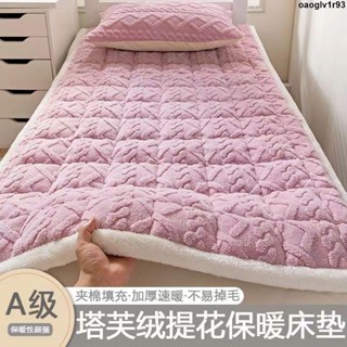 軟床墊 毛毯💥 新款A類提花加厚牛奶絨床墊防滑軟墊子學生家用保暖塔芙絨床褥子