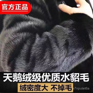 🔥臺灣出貨💥斷碼特價清倉海寧貂皮大衣男冬季整貂絨仿皮草高檔水貂毛真皮外套優選 BOQ0
