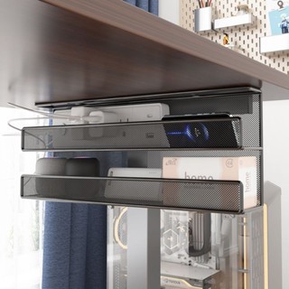 整線器 電線收納 桌下集線器 理線器桌下理線架桌底電線收納盒電腦桌下電線收納束線免打孔插排固定器