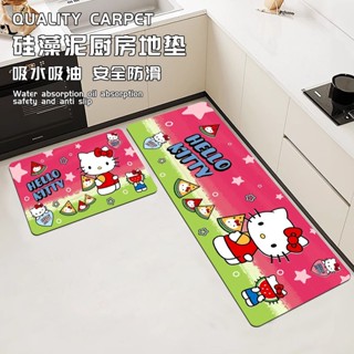 地墊 地毯🎀 HelloKitty矽藻泥廚房專用吸水吸油防滑軟地墊家用速幹腳墊地毯 軟地墊 腳踏墊 防滑墊