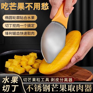 【👍吃芒果不髒手👍】芒果取肉器 芒果分割勺 水果取肉勺 水果切片器 水果挖勺 芒果切丁器 水果分割器 水果去皮器