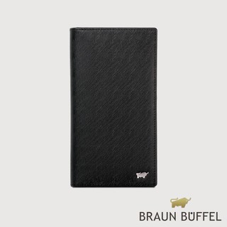 【BRAUN BUFFEL】HOMME-M 17卡兩折長夾-黑色(德國小金牛台灣總代理)/BF306-301-BK