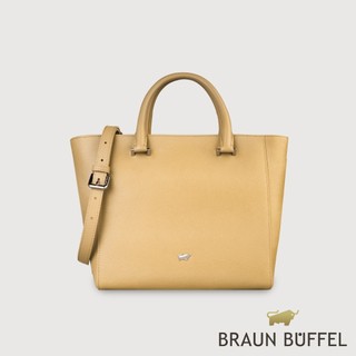 【BRAUN BUFFEL】依雅娜 大托特包-淺棕色(德國小金牛台灣總代理)/BF853-56-CR