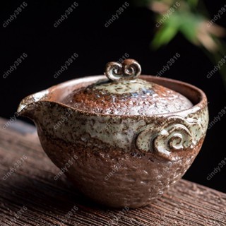 {滿299發貨}全套清水玻璃茶壺手抓壺單壺旅行高檔大容量 純手工汝窯家用#cindy3916