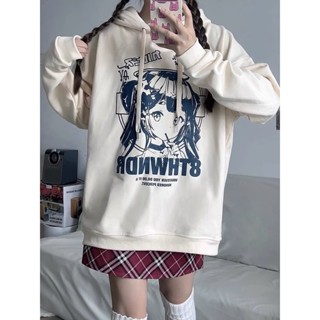 地雷系 地雷系衣服 y2k y3k 亞文化 原宿風 二次元甜酷連帽衛衣女秋冬新款學生寬鬆動漫軟妹外套女ins學院風