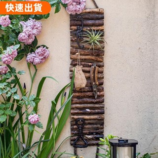⚡優選復古木質梯子吊飾牆壁掛飾 戶外園藝花園別墅陽臺陽臺多肉植物盆栽花架花盆花器景觀造景裝飾掛梯吊飾