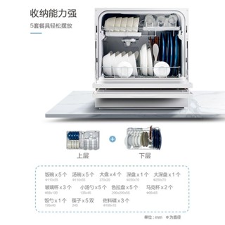 松下二代洗碗機家用臺式全自動臺式小型80度高溫免安裝NP-TH1WECN