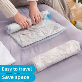 臺灣熱買免抽氣手捲真空壓縮袋行李箱專用衣物旅行收納羽絨服空氣衣服袋子方便快捷
