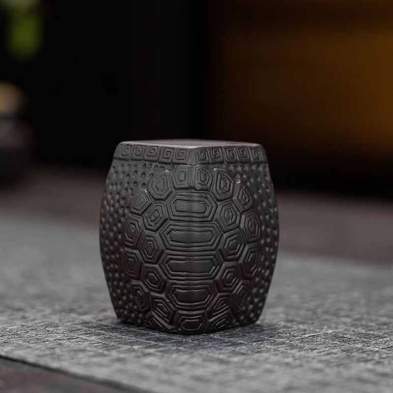 【好麥樂熱賣】宜興紫砂富甲蓋置蓋託手把浮雕手工復古祥雲功夫茶具茶壺蓋置茶托查蓋托配件