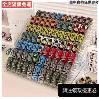 🔥桃園發出 兒童玩具車合金模型小汽車收納盒1:64風火輪多美卡亞克力階梯透明展示架多層