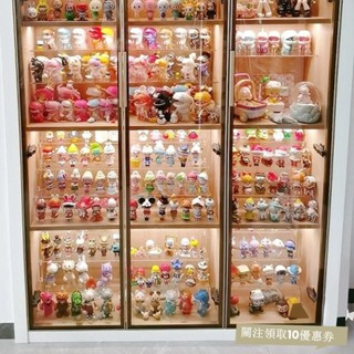 臺灣出貨 七層手辦展示架盲盒molly娃娃階梯收納盒模型樂高公仔透明 可癝郒