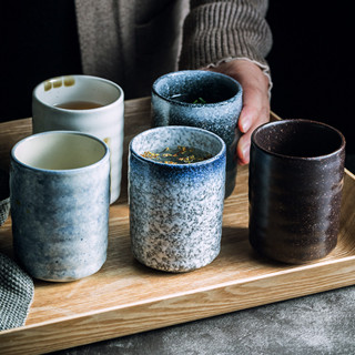 復古和風陶瓷茶杯 日式茶具 家用待客 主人杯 泡茶酒杯 手作工藝