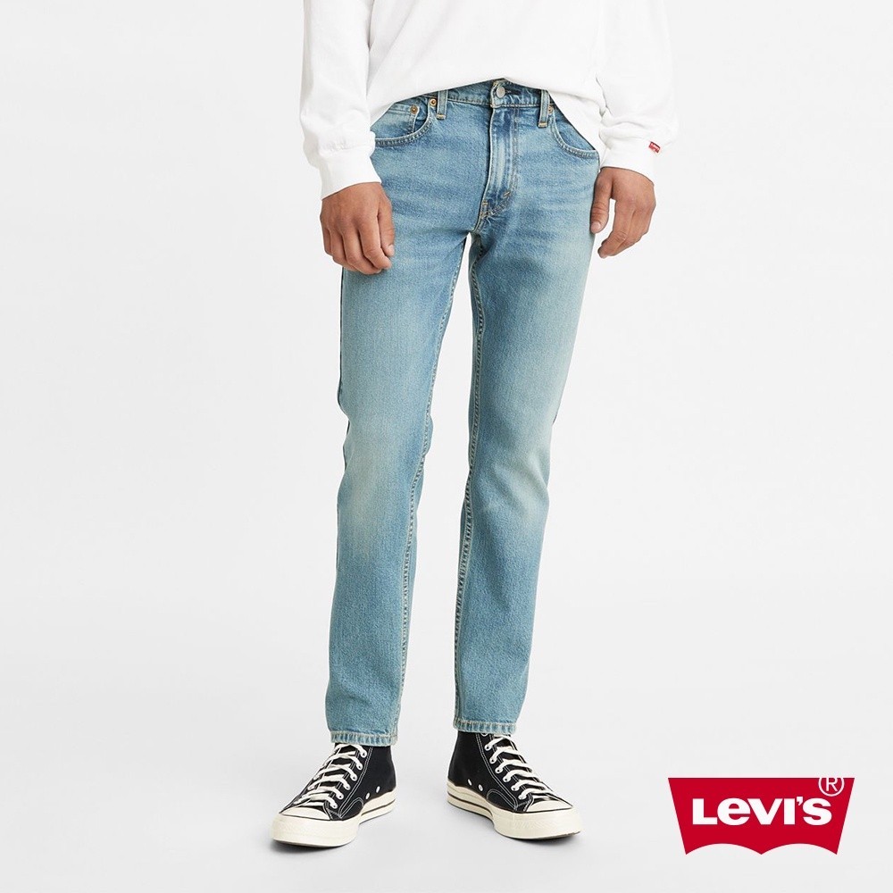 Levis 男款 上寬下窄 512低腰修身窄管牛仔褲/精工輕藍染刷白/仿舊紙標/彈性布料 熱賣單品 28833-0956