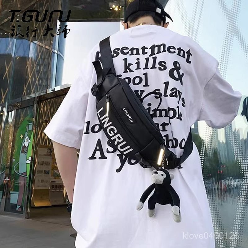 孤獨的旅人 背包 後背包 雙肩包 電腦包 多功能背包 包包 10.8萬人迴購該品牌旅行大師胸包男士潮牌運動挎包男生斜挎包
