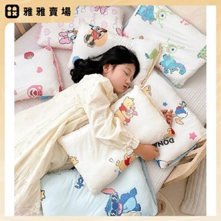【桃園發出】卡通冰感絲兒童豆豆涼枕 雙面寶寶枕芯涼枕頭 可拆卸機洗涼豆豆枕頭