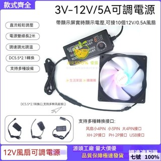 🔥臺灣出貨 電腦cpu風扇調速 電源變壓器DC12V/2A 轉大小4pin介面 調光調速散熱 適配器 電源供應器