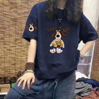 【臺灣出貨】100%純棉 女生上衣 大尺碼上衣 夏季上衣 t恤 短袖 女上衣 短袖上衣 韓國上衣 卡通印花T恤 短袖T恤
