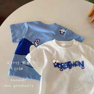 🌸Baby dragon🌸女童衣服 兒童上衣 寶寶短袖 兒童夏裝 寶寶夏季衣服 女寶拼色卡通印花可愛純棉百搭短袖T