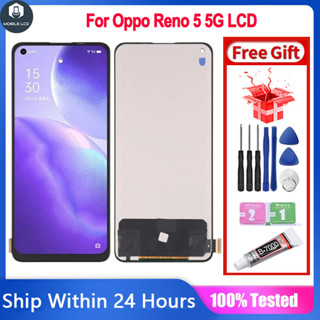 ✬原裝 LCD 相容 OPPO Reno5 5G LCD 螢幕顯示觸控屏數字化儀元件更換零件