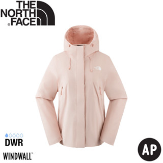 【The North Face 女 防風防潑水連帽外套 AP《粉》】89Y2/防風外套/衝鋒衣/軟殼外套/風雨衣