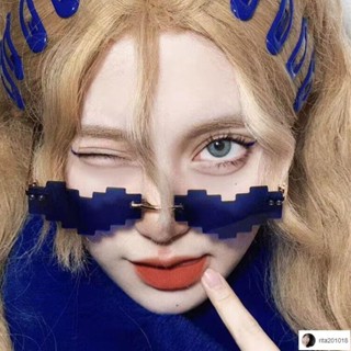 元元🍦ins拍照眼鏡 多巴胺果凍色愛心馬賽克眼鏡女y2k辣妹網紅街拍時尚拍照眼鏡ins鏡ins眼鏡
