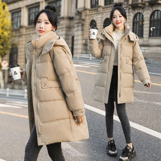 韓國 長版外套 保暖外套 女生外套 冬天外套 中長版外套 羽絨棉外套 棉服 棉服女 加厚保暖外套 寬鬆外穿中長款棉襖