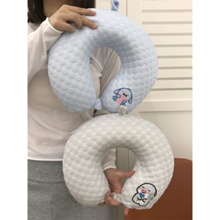 U型枕🎀 夏季ins風u型枕記憶棉回彈護頸枕冰感立體冰豆豆旅行坐飛機午睡枕