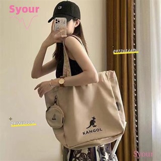 ✨臺灣熱銷款✨女包韓版袋鼠時尚大容量托特包 手提包 新款抽繩時尚大容量包單肩手提托特包購物袋出勤包子母包