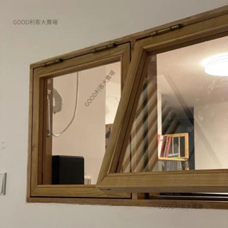 總價諮詢客服、定製日式海棠上下推拉木窗戶外推長虹室內玻璃上掀移窗白玻上翻窗