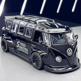 大眾T1巴士 閤金車模 典藏款 1:18 1:24模型車 巴士模型 閤金車 兒童玩具 車模 閤金汽車模型 聲光玩具車模