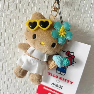 Kitty 可愛吊飾 背包吊飾🎀 黑皮雪糕白裙甜美女生hellokitty書包掛件公仔包包玩偶毛絨小飾品 包包吊飾