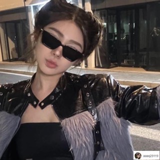 Round圓圓🎀ins眼鏡 出遊窄框小臉拍照眼鏡jennie款黑色眼鏡高階眼鏡網紅街拍拍照眼鏡