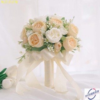 手捧花新娘韓式婚禮 結婚領證模擬花束 森系婚紗攝影拍照道具手捧花 玫瑰花