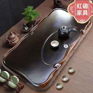 【紅磡】黑檀木茶盤 原木茶盤 茶盤 家用套裝茶具 實木茶盤 實木茶海 茶臺 原木花梨茶托盤 茶具 泡茶盤 木製茶盤 茶臺