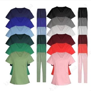 kala🎈 臺灣出貨 速乾 護士服 美容工作服 護理師服 職業套裝 醫護製服 醫師袍 美容製服 護理服 刷手服女 醫生
