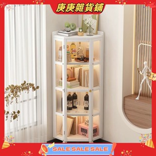 【庚庚雜貨鋪】墻角三角櫃 客廳廚房置物架 非玻璃透明邊櫃 臥室衛生間角落架 窄茶幾 DANU