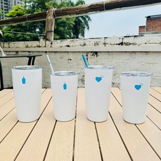 🔥【熱賣】日系 Blue Bottle 小藍瓶 杯子 大容量 保溫保冷 藍瓶子 高顔值 咖啡杯475ml 送禮首選