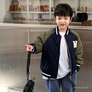 🔥兒童外套🔥男童棉服女童洋氣棒球棉衣2025新款兒童秋冬男孩加厚夾剋外套潮 DQXF