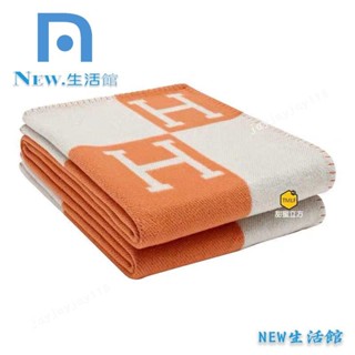 🔥臺灣限時低價🔥小時代同款新款H大字母印花雙面羊毛羊絨毛毯加厚保暖午休毯多功能超大空調毯沙發蓋毯LXC
