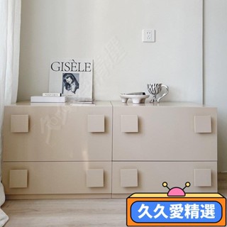 【熱銷】中古卡門櫃組閤臥室床頭櫃鬥櫃北歐複古風實木書櫃客廳沙發邊櫃JJAJ