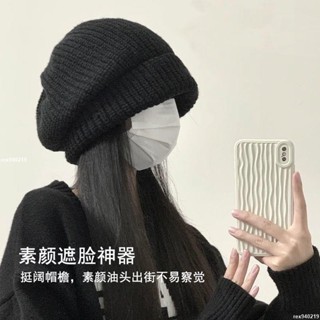蝸居生活館🔆帽子 毛絨帽子 冬季 寬松漁夫帽秋冬百搭堆堆新款毛線帽冷帽保暖顯臉小大頭圍護耳針織