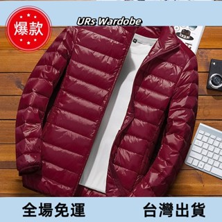 臺出免運🔥2023新款冬季輕薄羽棉棉服男士短版立領韓版緊身超薄夾克大尺碼外套🔥