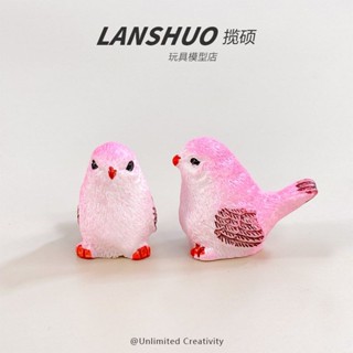 『 𝑮𝒖𝒐 ˖』✨卡通立體DIY小擺件微景觀實色模擬麻雀新款批發創意可愛配件小鳥