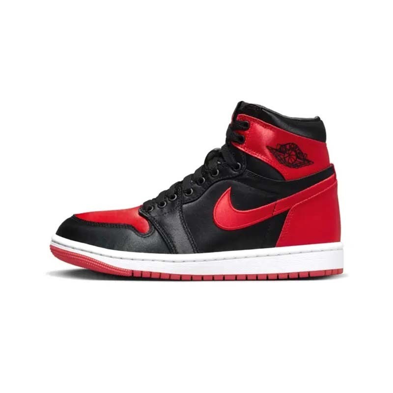 彼休斯潮流 Air Jordan 1 High Og Satin Bred W 黑紅 緞面男女段 Fd4810-061