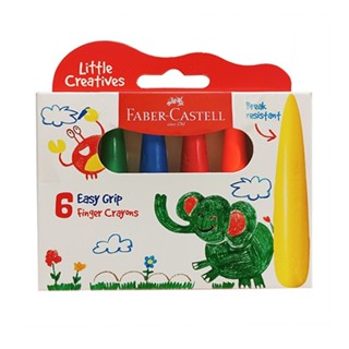 Faber-Castell 輝柏 學齡 子彈可擦拭蠟筆-6色 122606【金玉堂文具】